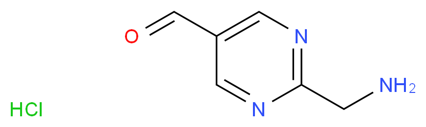 2-(aminomethyl)pyrimidine-5-carbaldehyde hydrochloride_分子结构_CAS_1196145-63-7