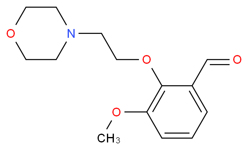 3-methoxy-2-[2-(4-morpholinyl)ethoxy]benzaldehyde_分子结构_CAS_883546-13-2)