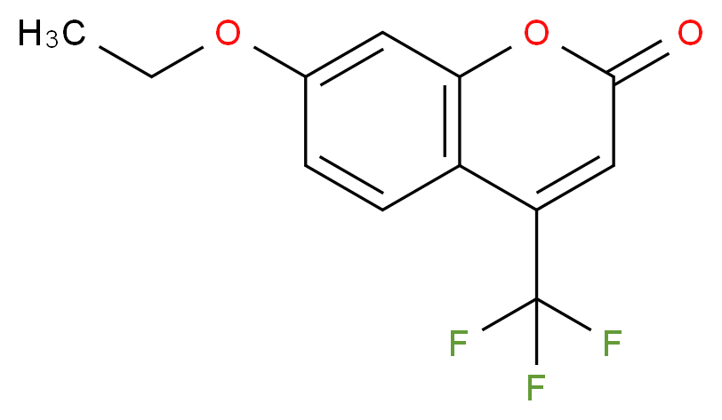 7-Ethoxy-4-(trifluoromethyl)coumarin_分子结构_CAS_115453-82-2)