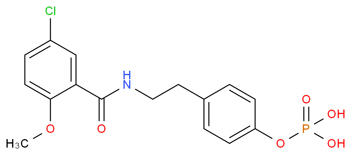 (4-{2-[(5-chloro-2-methoxyphenyl)formamido]ethyl}phenoxy)phosphonic acid_分子结构_CAS_594854-55-4