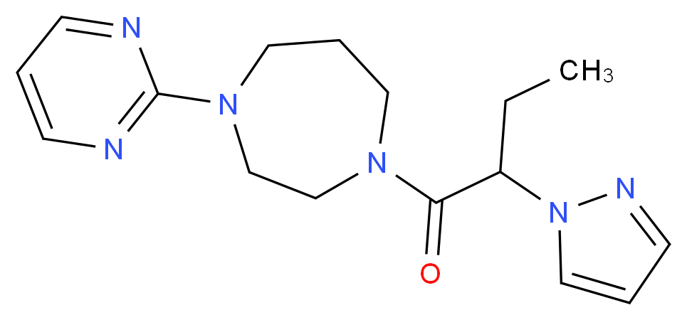1-[2-(1H-pyrazol-1-yl)butanoyl]-4-(2-pyrimidinyl)-1,4-diazepane_分子结构_CAS_)