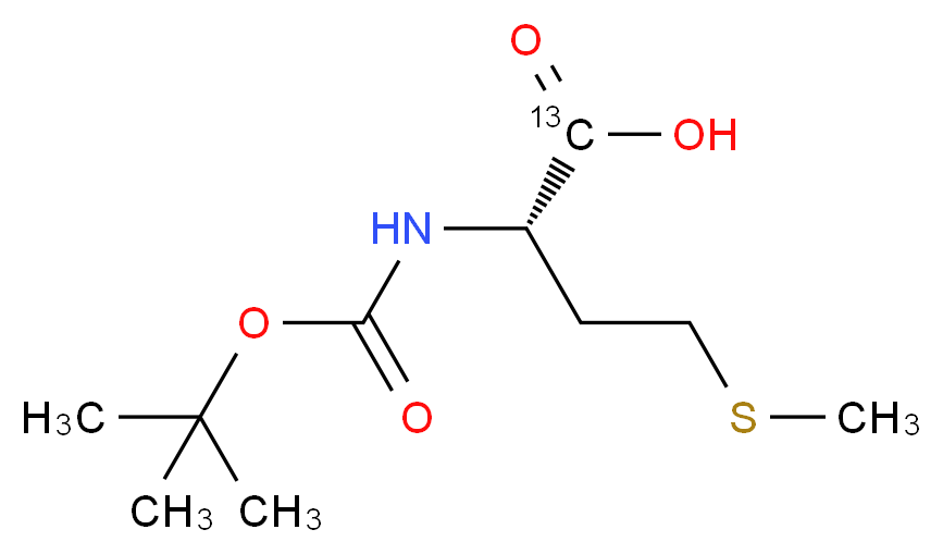 Boc-L-蛋氨酸-1-13C_分子结构_CAS_286437-20-5)