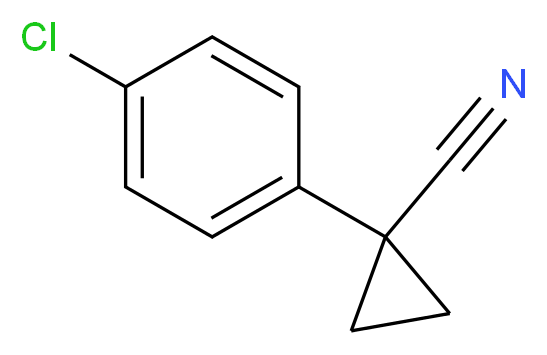 1-(4-Chlorophenyl)cyclopropanecarbonitrile_分子结构_CAS_64399-27-5)