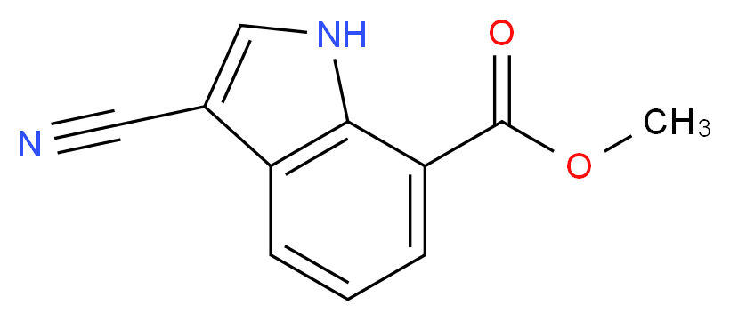 Methyl 3-cyano-1H-indole-7-carboxylate_分子结构_CAS_443144-24-9)