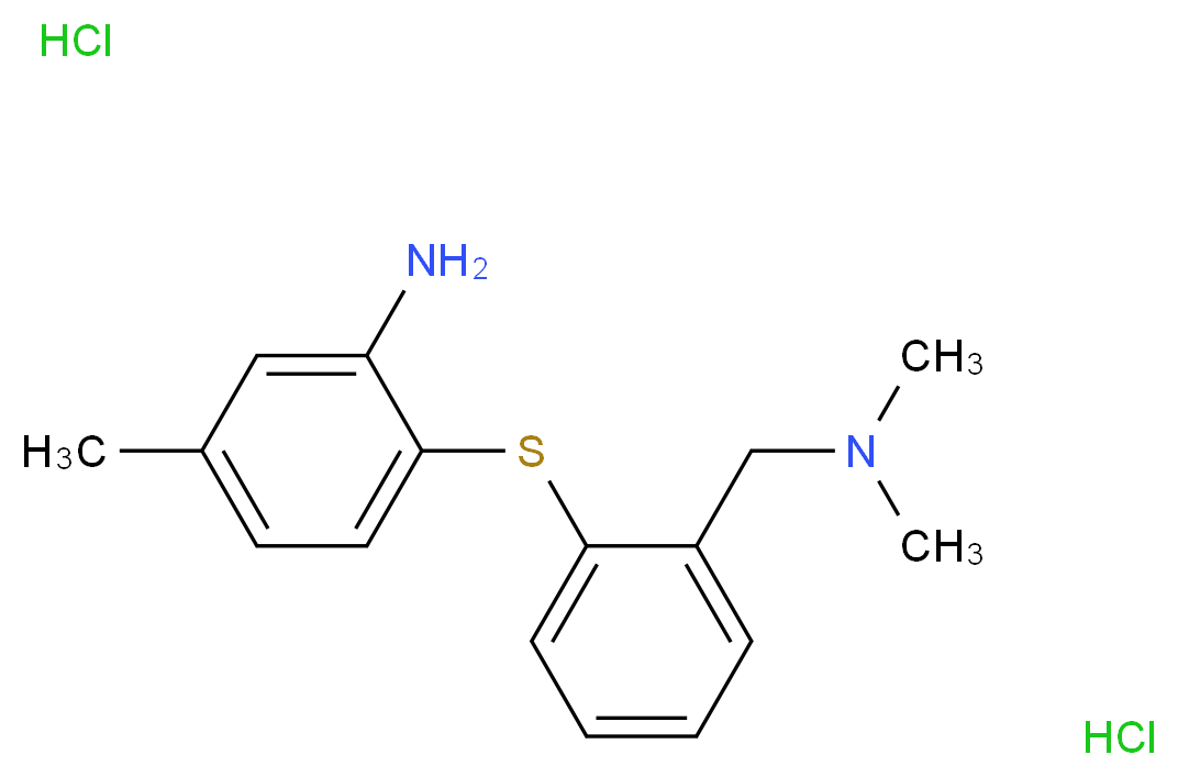 2-({2-[(dimethylamino)methyl]phenyl}sulfanyl)-5-methylaniline dihydrochloride_分子结构_CAS_411208-45-2