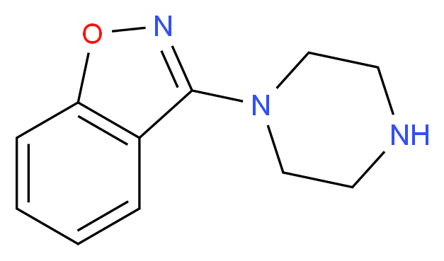 3-(1-哌嗪)-1,2-苯并异唑_分子结构_CAS_87691-89-2)