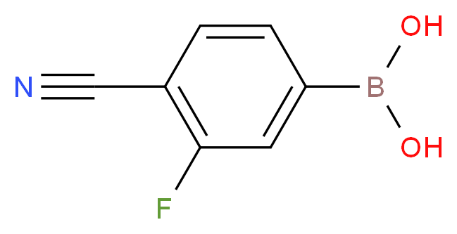 4-氰基-3-氟苯硼酸_分子结构_CAS_843663-18-3)