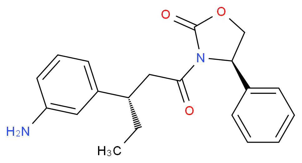 [R-(R*,S*)]-3-[3-(3-Aminophenyl)-1-oxopentyl]-4-phenyl-2-oxazolidinone_分子结构_CAS_174590-39-7)