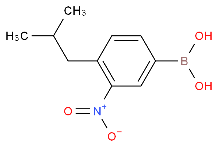 [4-(2-methylpropyl)-3-nitrophenyl]boronic acid_分子结构_CAS_850568-57-9