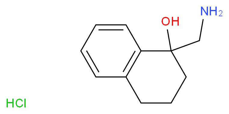 1-(aminomethyl)-1,2,3,4-tetrahydronaphthalen-1-ol hydrochloride_分子结构_CAS_80096-56-6