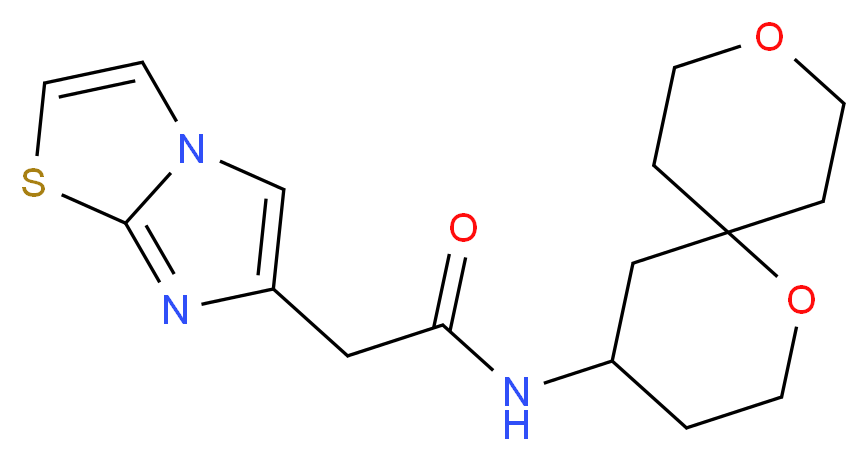 N-1,9-dioxaspiro[5.5]undec-4-yl-2-imidazo[2,1-b][1,3]thiazol-6-ylacetamide_分子结构_CAS_)