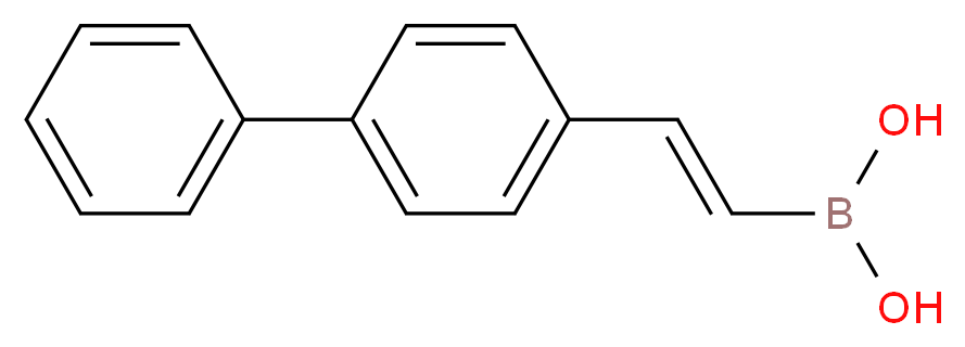 [(E)-2-(4-phenylphenyl)ethenyl]boronic acid_分子结构_CAS_352530-23-5