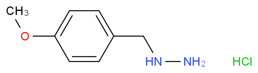 (4-Methoxybenzyl)hydrazine hydrochloride_分子结构_CAS_2011-48-5)