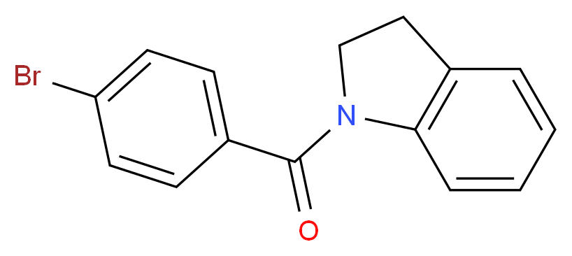 1-[(4-bromophenyl)carbonyl]-2,3-dihydro-1H-indole_分子结构_CAS_)