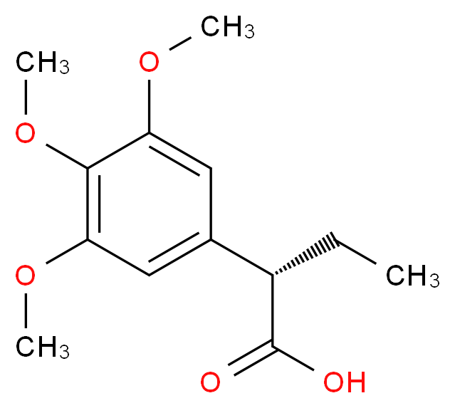 (2S)-2-(3,4,5-trimethoxyphenyl)butanoic acid_分子结构_CAS_195202-08-5