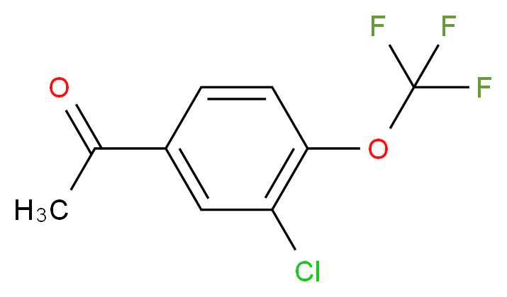 1-[3-chloro-4-(trifluoromethoxy)phenyl]ethan-1-one_分子结构_CAS_129604-27-9