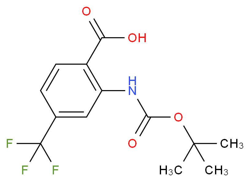 2-(TERT-BUTOXYCARBONYLAMINO)-4-(TRIFLUOROMETHYL)BENZOIC ACID_分子结构_CAS_)