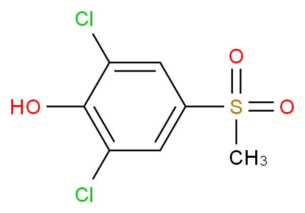 2,6-dichloro-4-methanesulfonylphenol_分子结构_CAS_20951-05-7