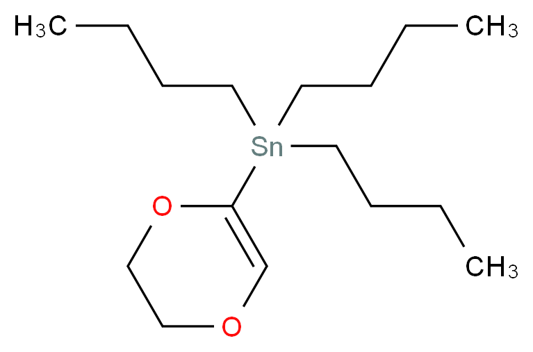 tributyl(5,6-dihydro-1,4-dioxin-2-yl)stannane_分子结构_CAS_131470-66-1