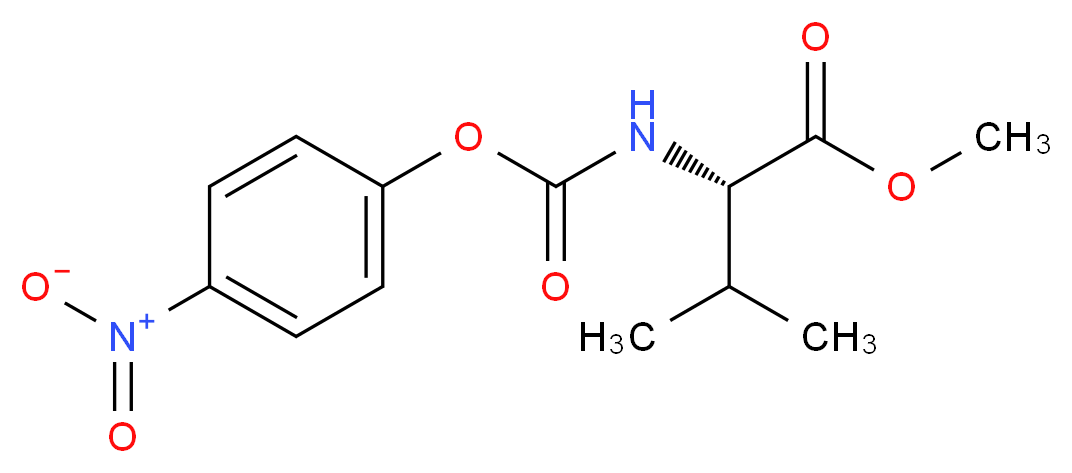 methyl (2S)-3-methyl-2-[(4-nitrophenoxycarbonyl)amino]butanoate_分子结构_CAS_162537-10-2