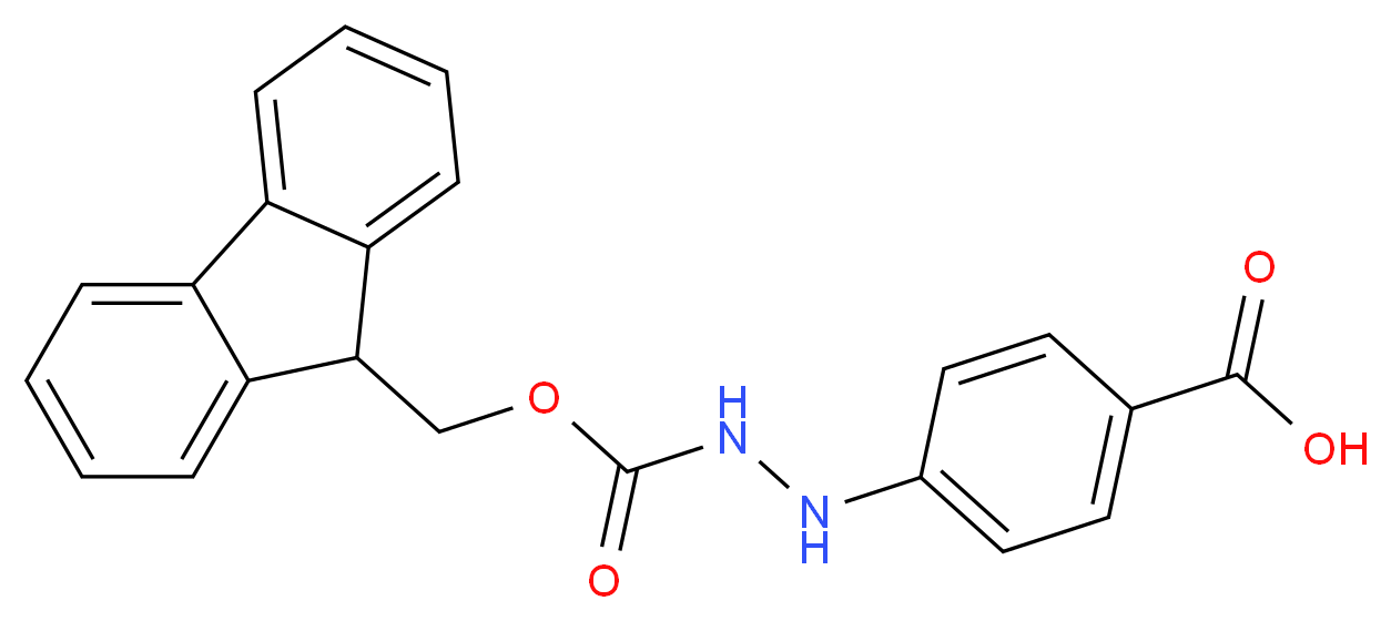 4-({[(9H-fluoren-9-ylmethoxy)carbonyl]amino}amino)benzoic acid_分子结构_CAS_214475-53-3