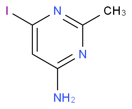 6-Iodo-2-MethylpyriMidin-4-aMine_分子结构_CAS_943006-46-0)