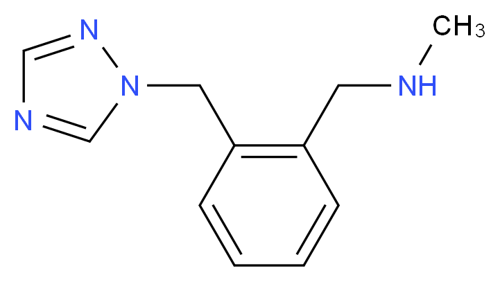 N-methyl-2-(1H-1,2,4-triazol-1-ylmethyl)benzylamine_分子结构_CAS_906352-64-5)