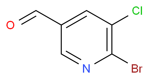 6-bromo-5-chloropyridine-3-carbaldehyde_分子结构_CAS_1228898-23-4