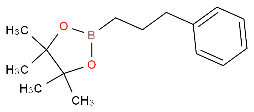 4,4,5,5-tetramethyl-2-(3-phenylpropyl)-1,3,2-dioxaborolane_分子结构_CAS_329685-40-7