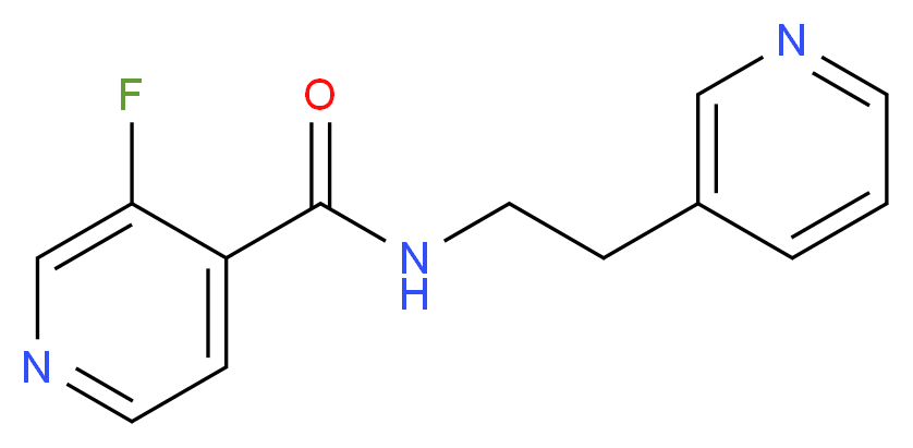 3-fluoro-N-(2-pyridin-3-ylethyl)isonicotinamide_分子结构_CAS_)