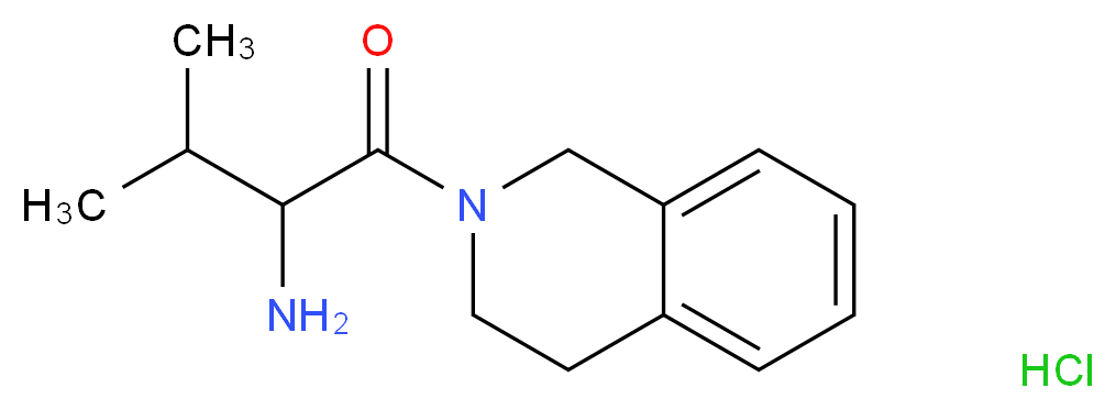 2-Amino-1-[3,4-dihydro-2(1H)-isoquinolinyl]-3-methyl-1-butanone hydrochloride_分子结构_CAS_)