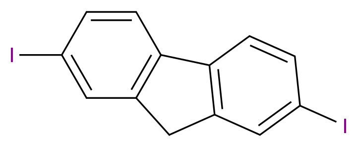 2,7-diiodo-9H-fluorene_分子结构_CAS_16218-28-3