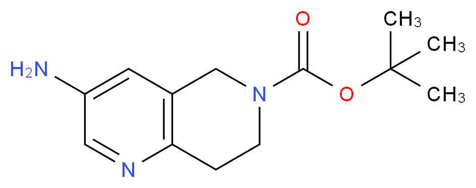 tert-Butyl 3-aMino-7,8-dihydro-1,6-naphthyridine-6(5H)-carboxylate_分子结构_CAS_355819-02-2)