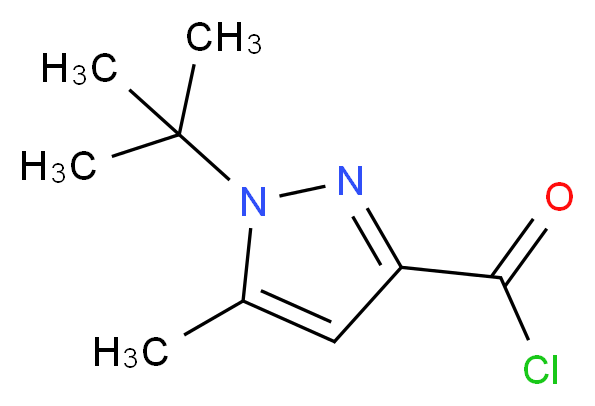 1-(tert-butyl)-5-methyl-1H-pyrazole-3-carbonyl chloride_分子结构_CAS_306936-94-7)