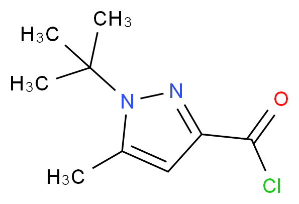 1-tert-butyl-5-methyl-1H-pyrazole-3-carbonyl chloride_分子结构_CAS_306936-94-7