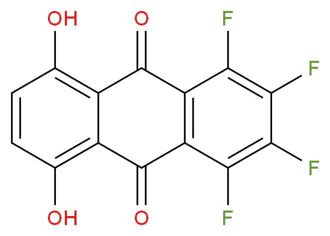 1,2,3,4-四氟-5,8-二羟基蒽并醌_分子结构_CAS_102822-05-9)