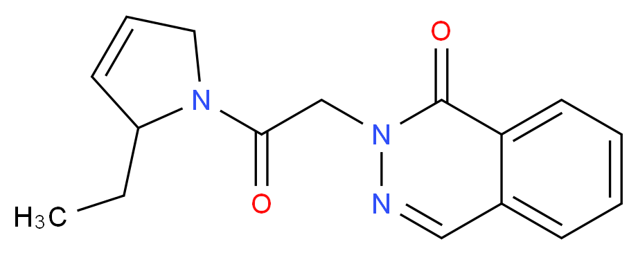 2-[2-(2-ethyl-2,5-dihydro-1H-pyrrol-1-yl)-2-oxoethyl]-1(2H)-phthalazinone_分子结构_CAS_)