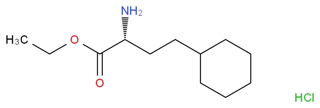 ethyl (2R)-2-amino-4-cyclohexylbutanoate hydrochloride_分子结构_CAS_402825-02-9