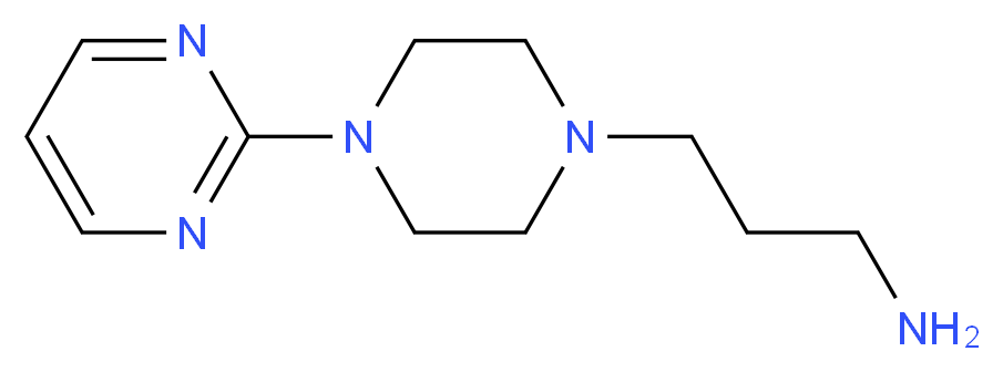 3-[4-(pyrimidin-2-yl)piperazin-1-yl]propan-1-amine_分子结构_CAS_57648-83-6