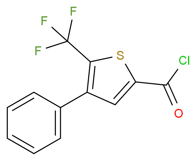 4-phenyl-5-(trifluoromethyl)thiophene-2-carbonyl chloride_分子结构_CAS_208108-75-2