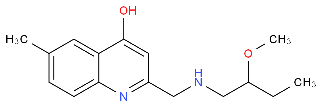 2-{[(2-methoxybutyl)amino]methyl}-6-methylquinolin-4-ol_分子结构_CAS_)