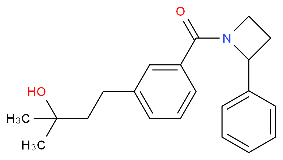 2-methyl-4-{3-[(2-phenyl-1-azetidinyl)carbonyl]phenyl}-2-butanol_分子结构_CAS_)