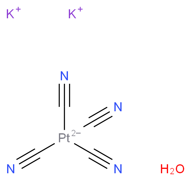 dipotassium tetracyanoplatinumdiuide hydrate_分子结构_CAS_38245-27-1