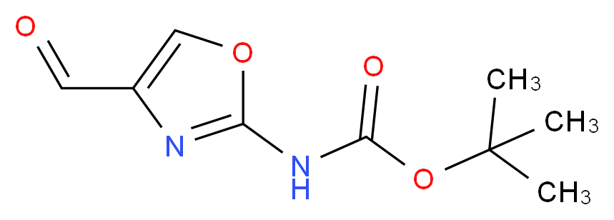 tert-butyl 4-formyloxazol-2-ylcarbamate_分子结构_CAS_1060816-37-6)