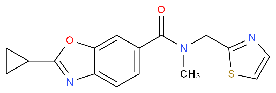 2-cyclopropyl-N-methyl-N-(1,3-thiazol-2-ylmethyl)-1,3-benzoxazole-6-carboxamide_分子结构_CAS_)