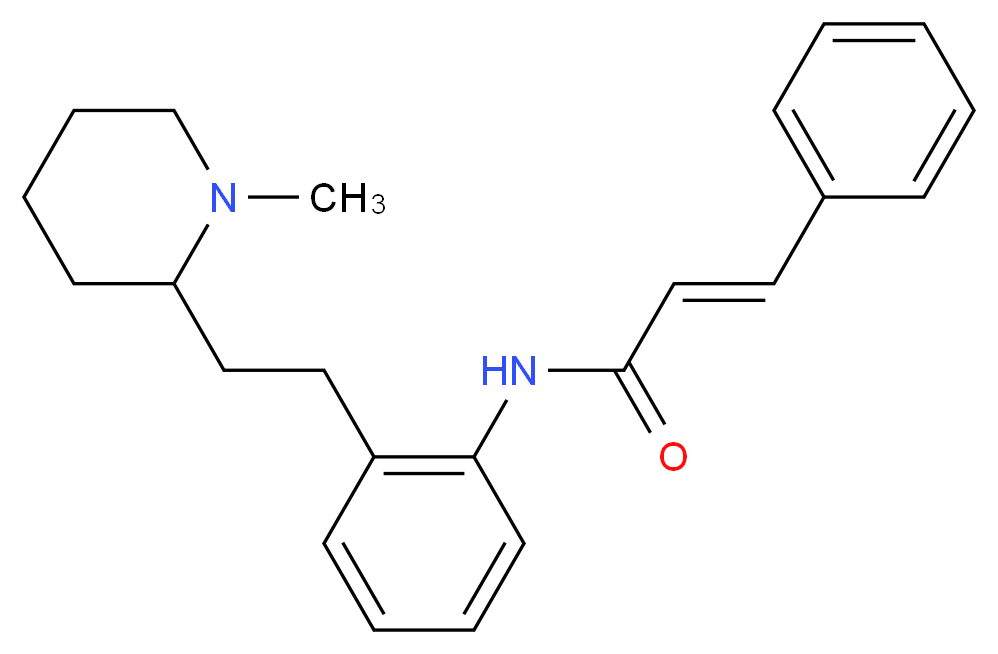 (2E)-N-[2-[2-(1-Methyl-2-piperidinyl)ethyl]phenyl]-3-phenyl-2-propenamide_分子结构_CAS_951155-18-3)