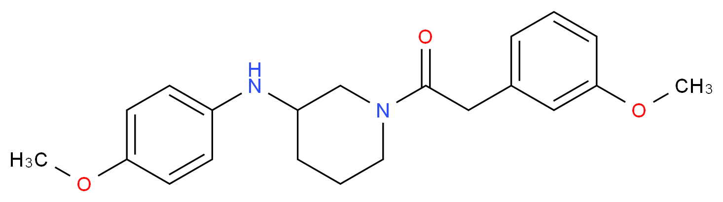 N-(4-methoxyphenyl)-1-[(3-methoxyphenyl)acetyl]-3-piperidinamine_分子结构_CAS_)