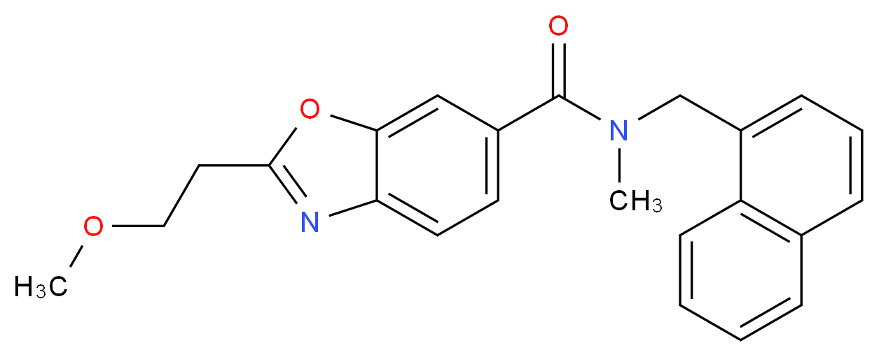 2-(2-methoxyethyl)-N-methyl-N-(1-naphthylmethyl)-1,3-benzoxazole-6-carboxamide_分子结构_CAS_)