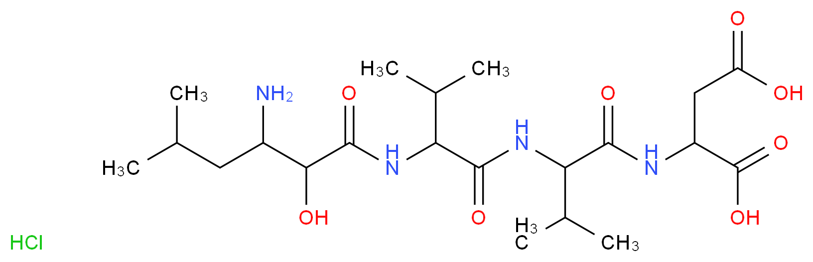 AMASTATIN HYDROCHLORIDE_分子结构_CAS_100938-10-1)