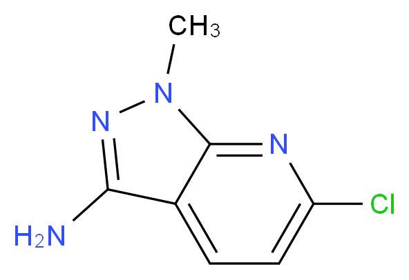 6-chloro-1-methyl-1H-pyrazolo[3,4-b]pyridin-3-amine_分子结构_CAS_1076197-93-7